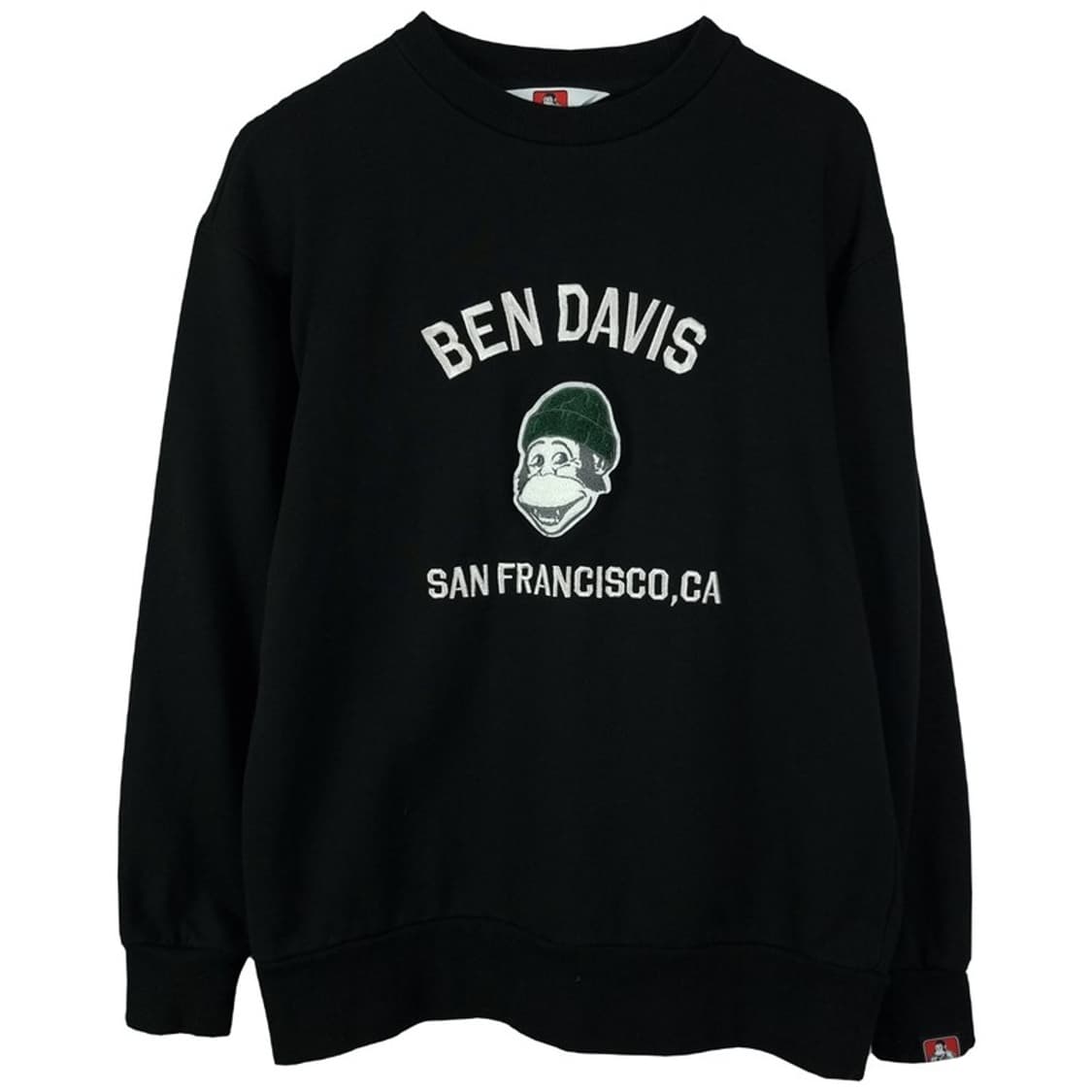 [벤데이비스] 빅로고 자수 오버핏 맨투맨 블랙 M19775 상품이미지2