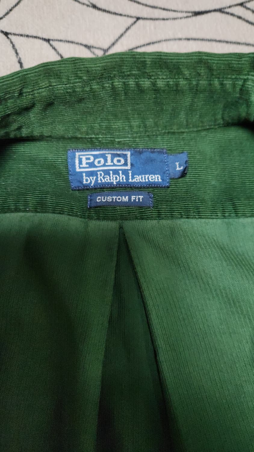 폴로 랄프로렌 코듀로이 커스텀핏 셔츠 그린 L 110사이즈 상품이미지5