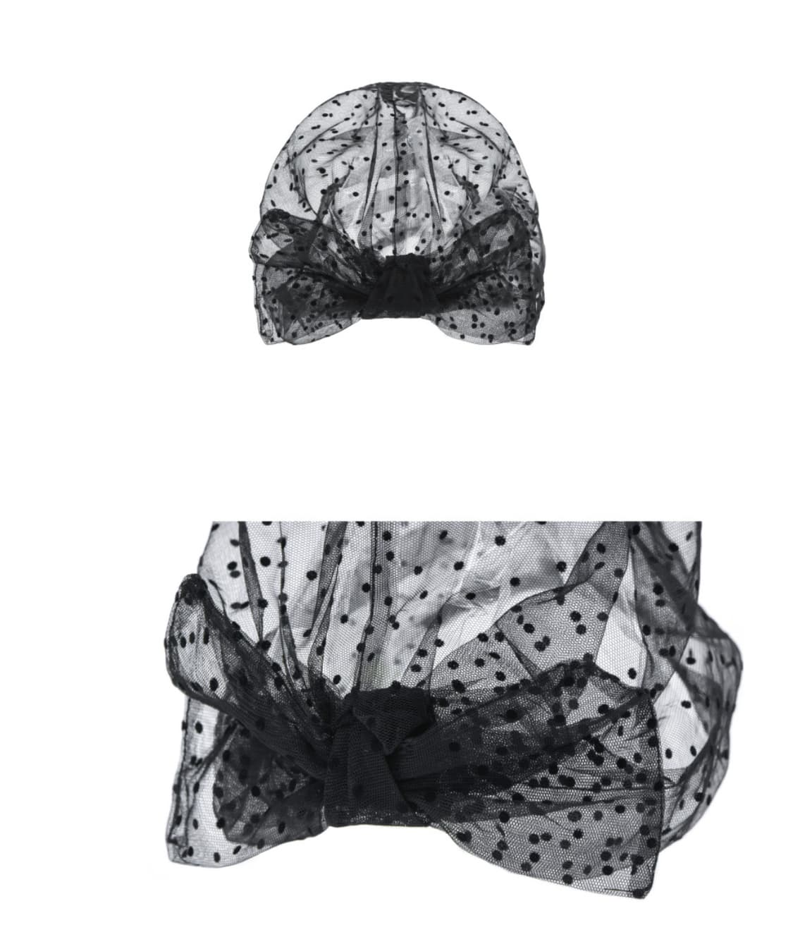 포에지담 POLKA DOT TURBAN IN BLACK 상품이미지3