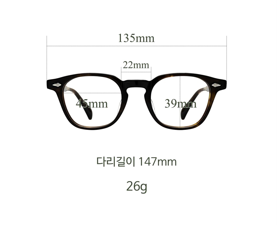 월넛브라운 마호가니안경45사이즈(골드리벳) 상품이미지7