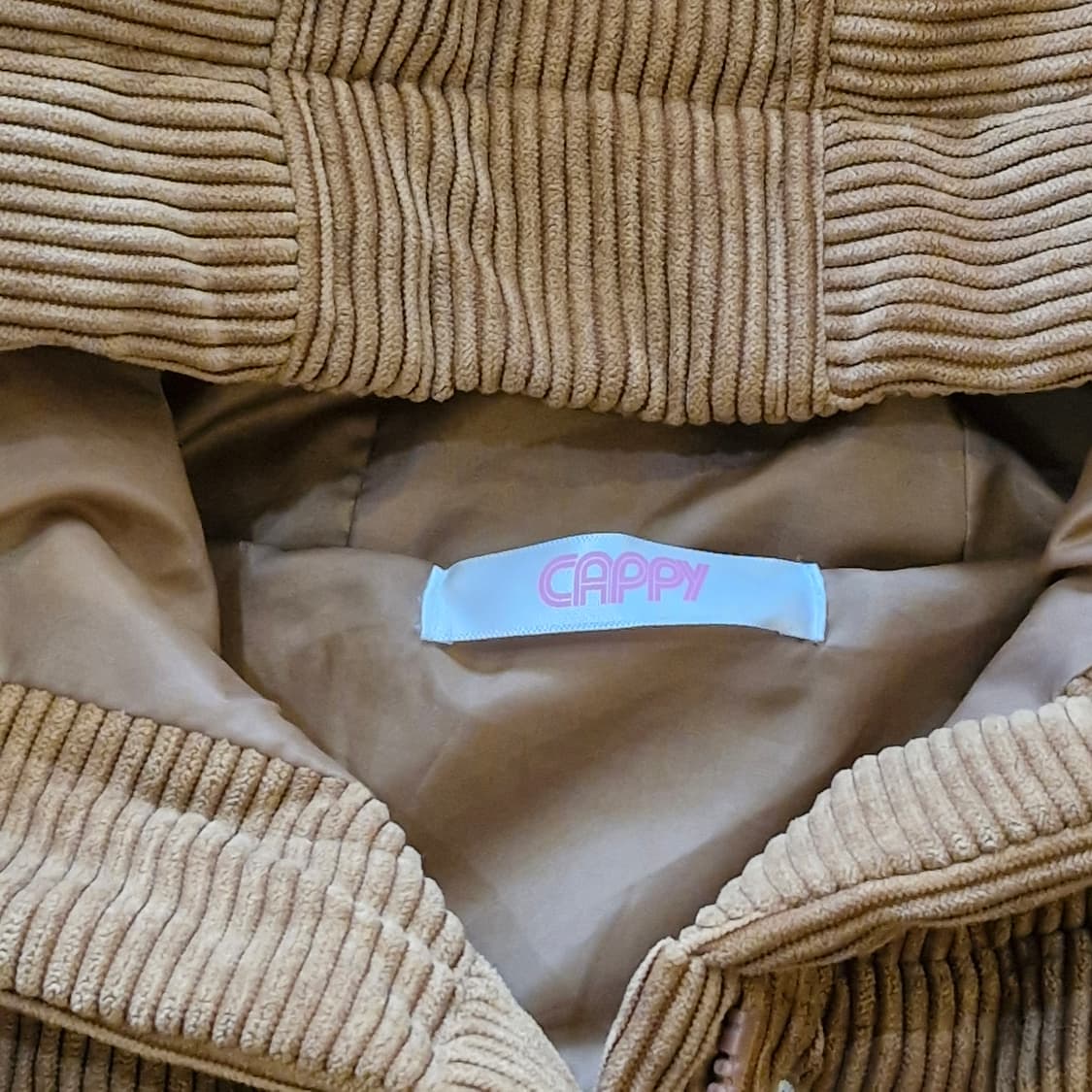 코듀로이 오버핏 빅사이즈 후드 패딩 자켓 상품이미지4