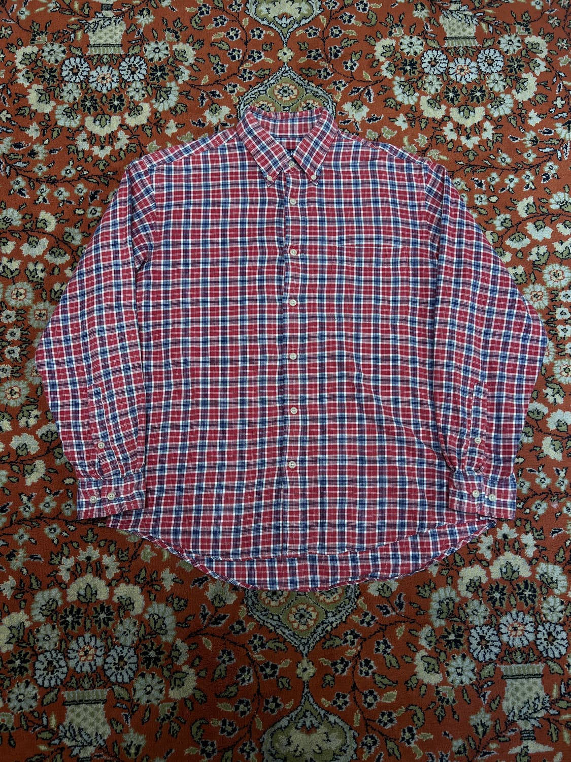 [L] 유니클로 빈티지 레드 체크 셔츠 상품이미지4