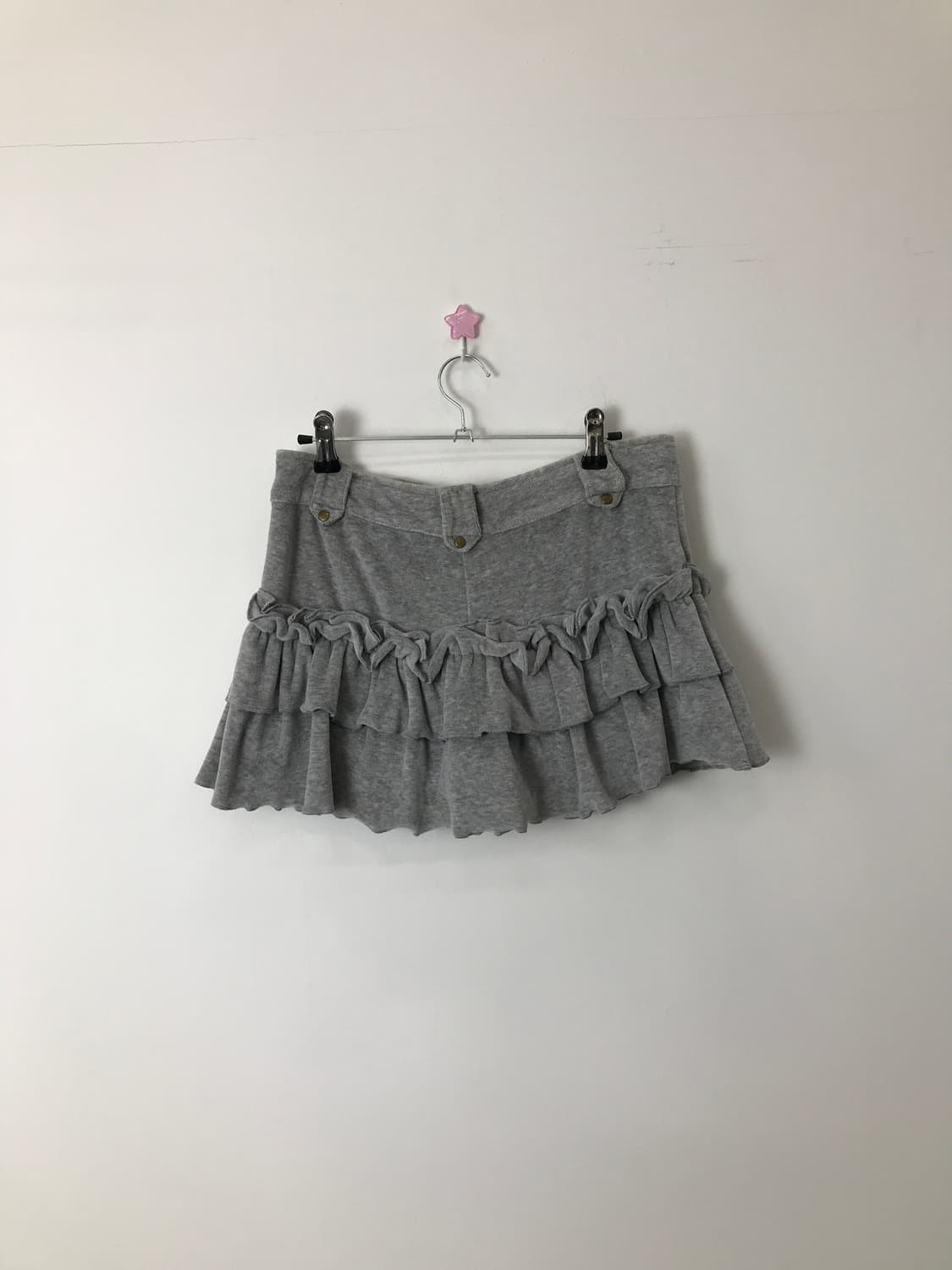 Jpn Dosch Gray Tiered Ruffle Mini Skirt 상품이미지4