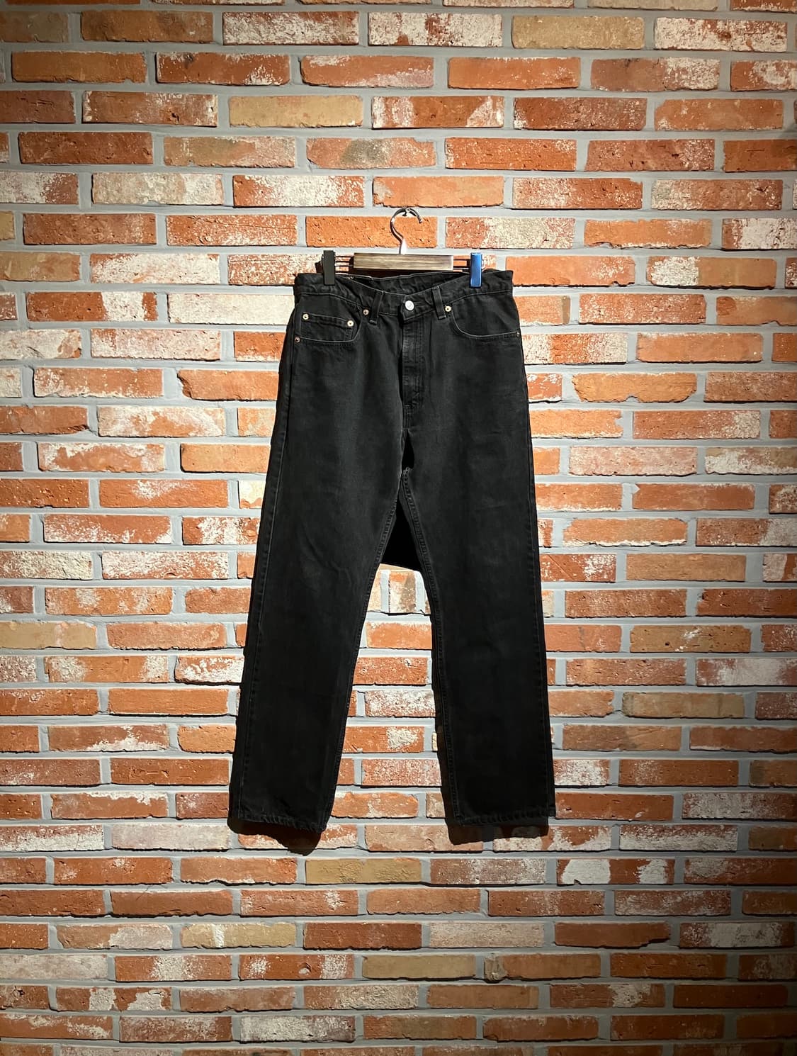 90s USA 빈티지 리바이스 505 블랙 데님 팬츠 상품이미지1
