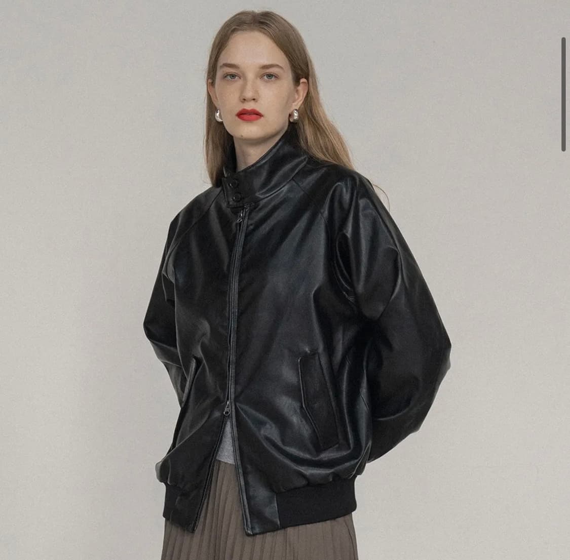 시야쥬 페이크 레더 바라쿠타 자켓 상품이미지3
