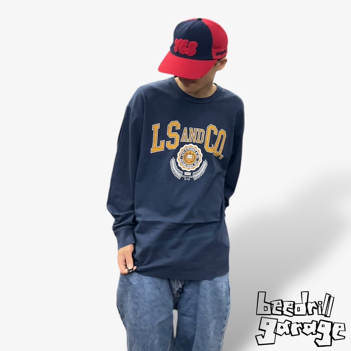 리바이스 네이비 롱슬리브 티셔츠 상품이미지1