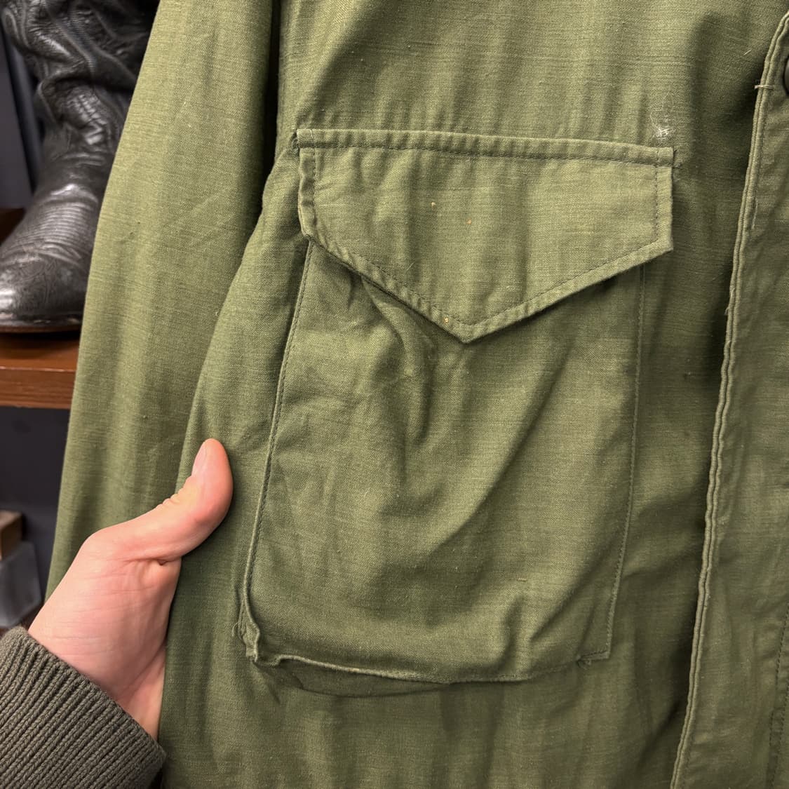 70s 오리지날 미군 M-65 필드자켓 사파리 퍼티그 자켓 N481 상품이미지4