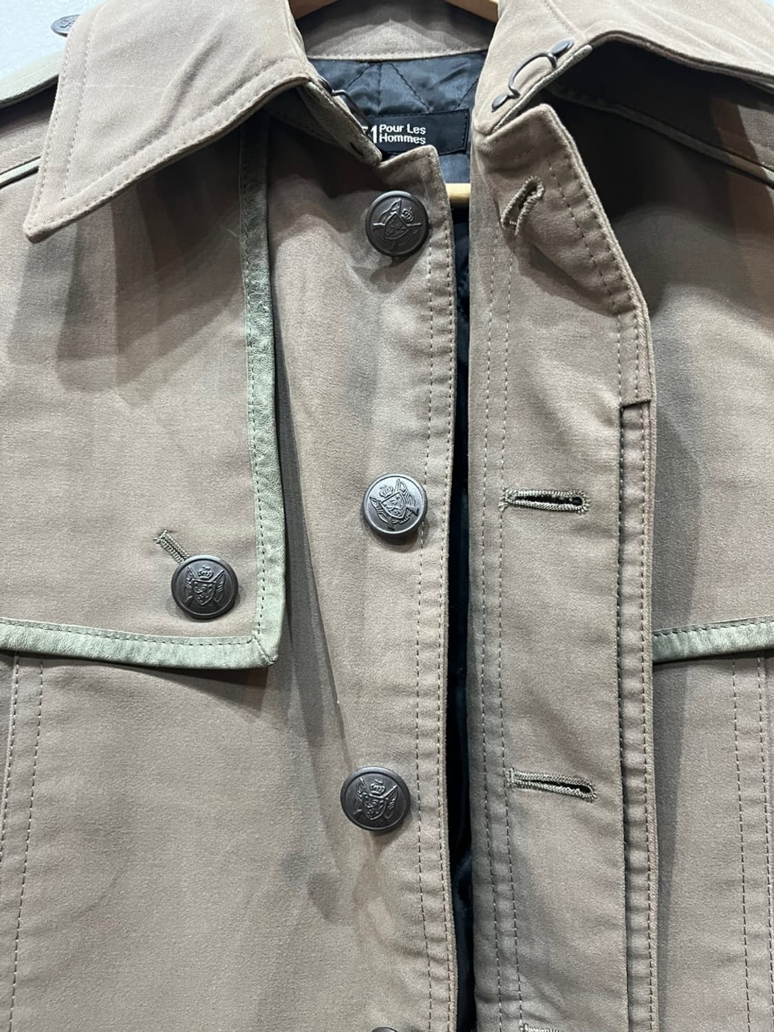 5351 Pour Les Hommes 양가죽 트리밍 몰스킨 밀리터리 자켓 상품이미지6