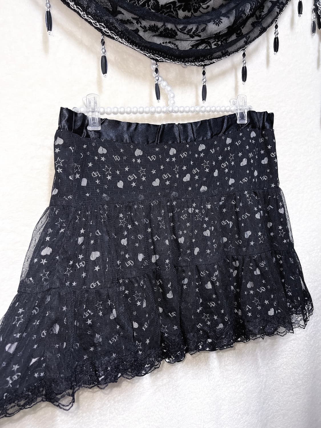 리즈리사돌 고스펑크 키치 갸루 패턴 레이스 튜튜스커트 캉캉치마 핀터 상품이미지2