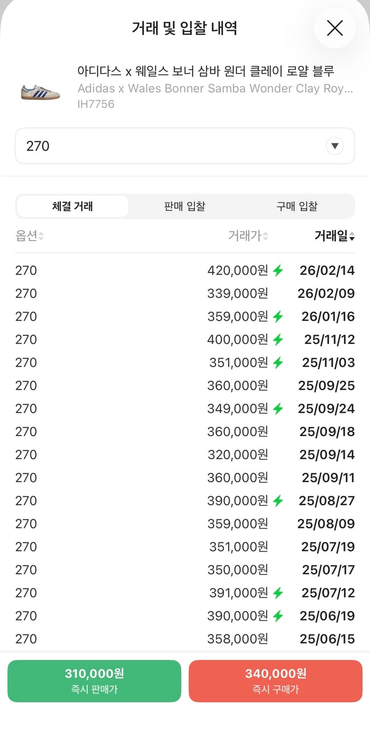 아디다스 x 웨일스 보너 삼바 윈더 클레이 로얄 블루 상품이미지3