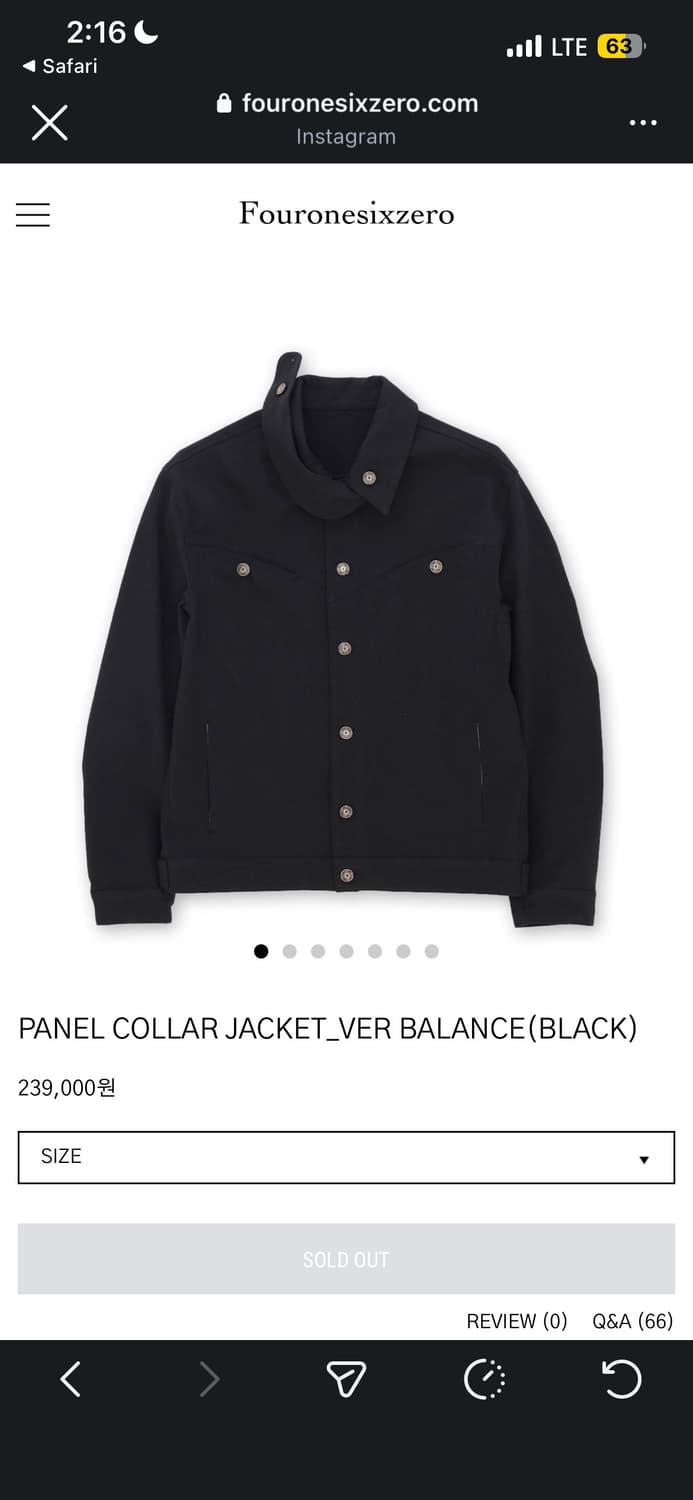 4160 panel collar jacket (black) 상품이미지1