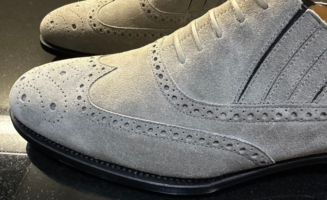 키톤 나폴리 스웨이드 그레이 옥스포드 슈즈 송아지 가죽 상품이미지5