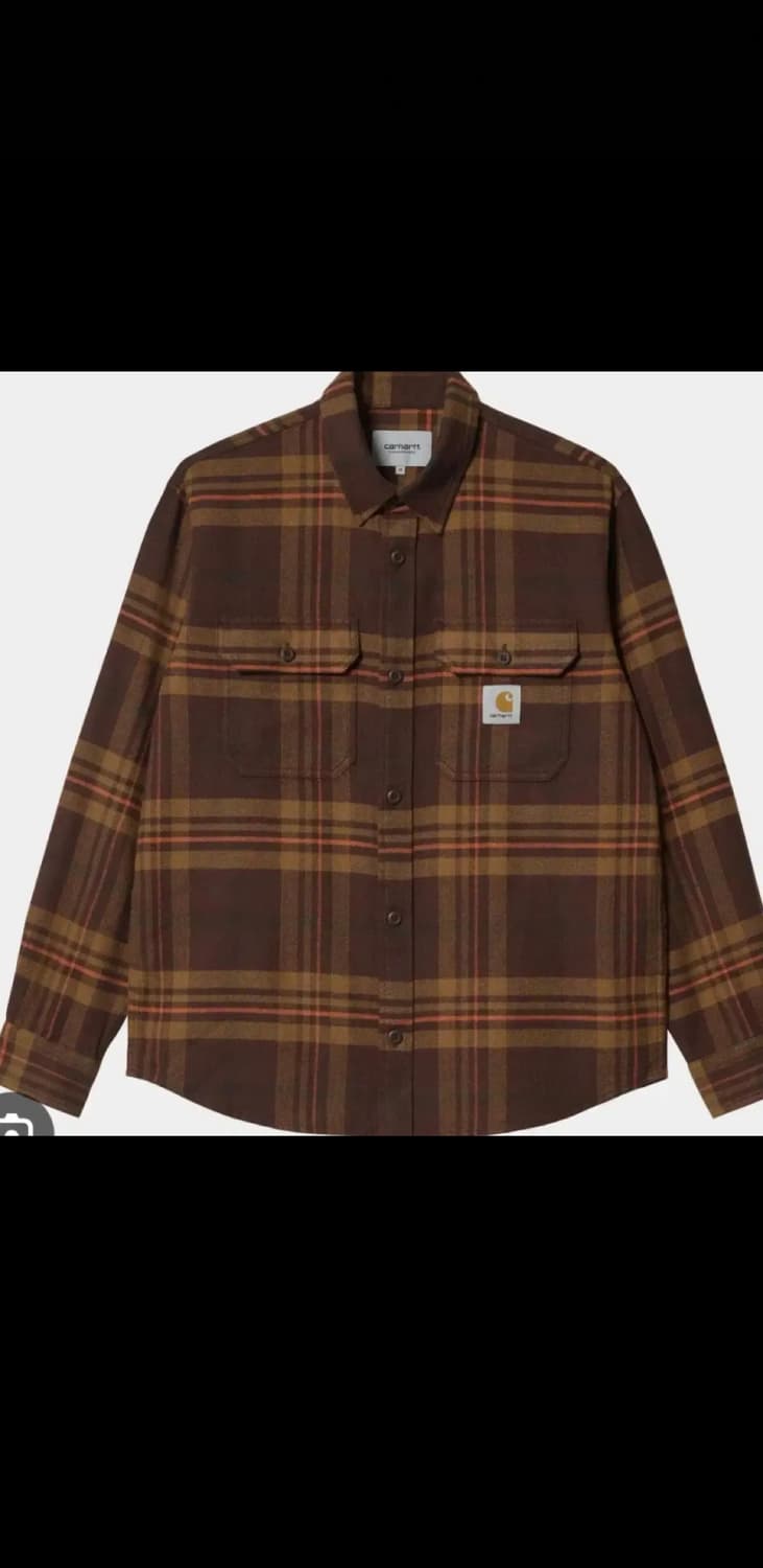 칼하트 wip 브라운 체크셔츠 XL 상품이미지1