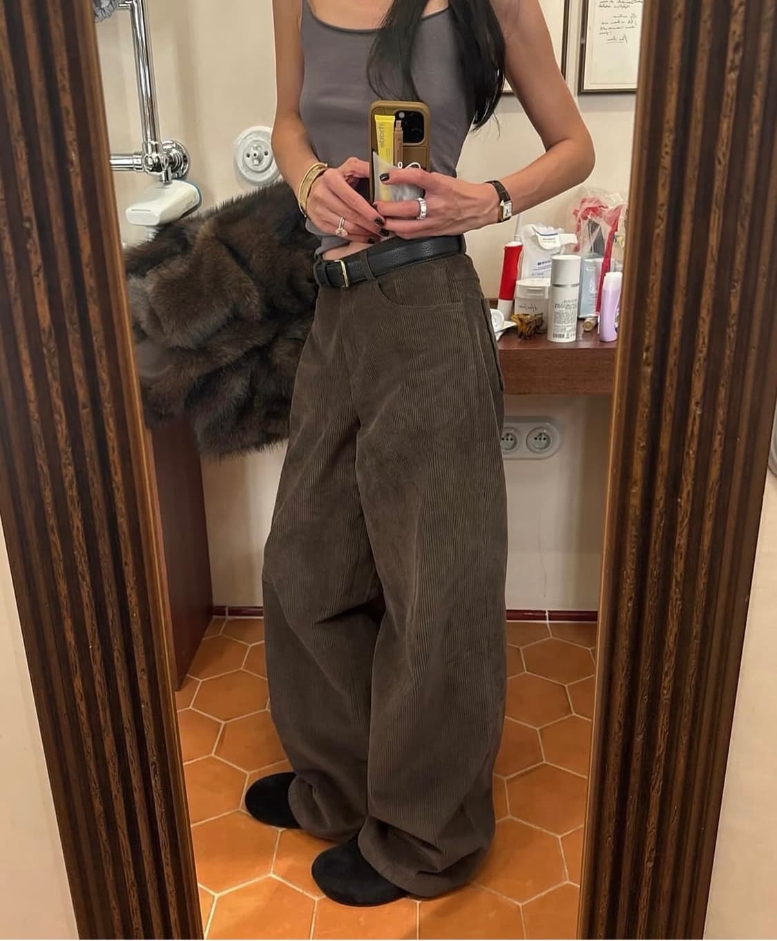 마지막) 마크들리 코듀로이 팬츠 브라운 상품이미지1