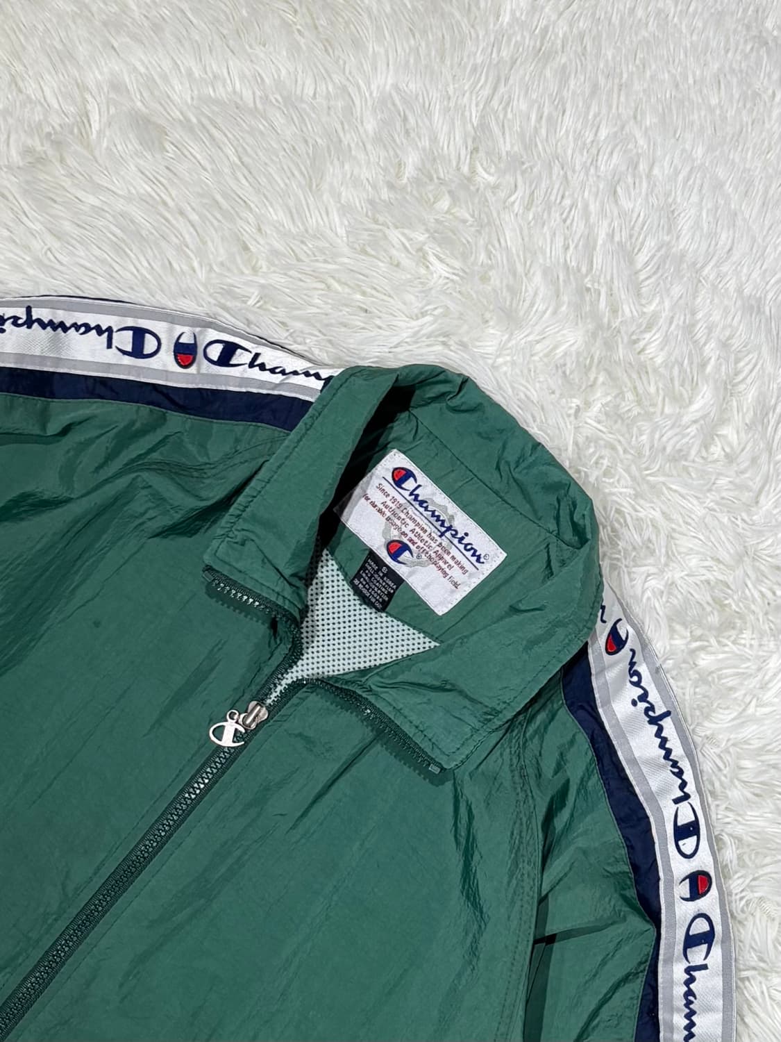 챔피온 90‘s 사이드라인 딥그린 바람막이 상품이미지6