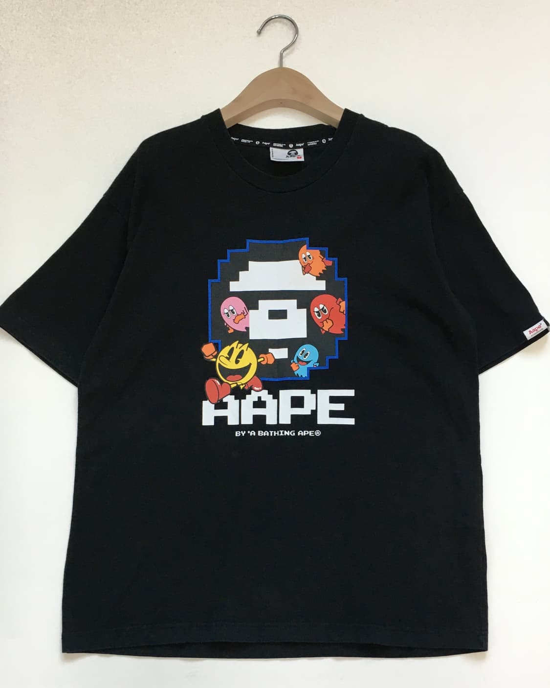 Ape 베이프X팩맨 블랙 픽셀프린팅 티셔츠  상품이미지4