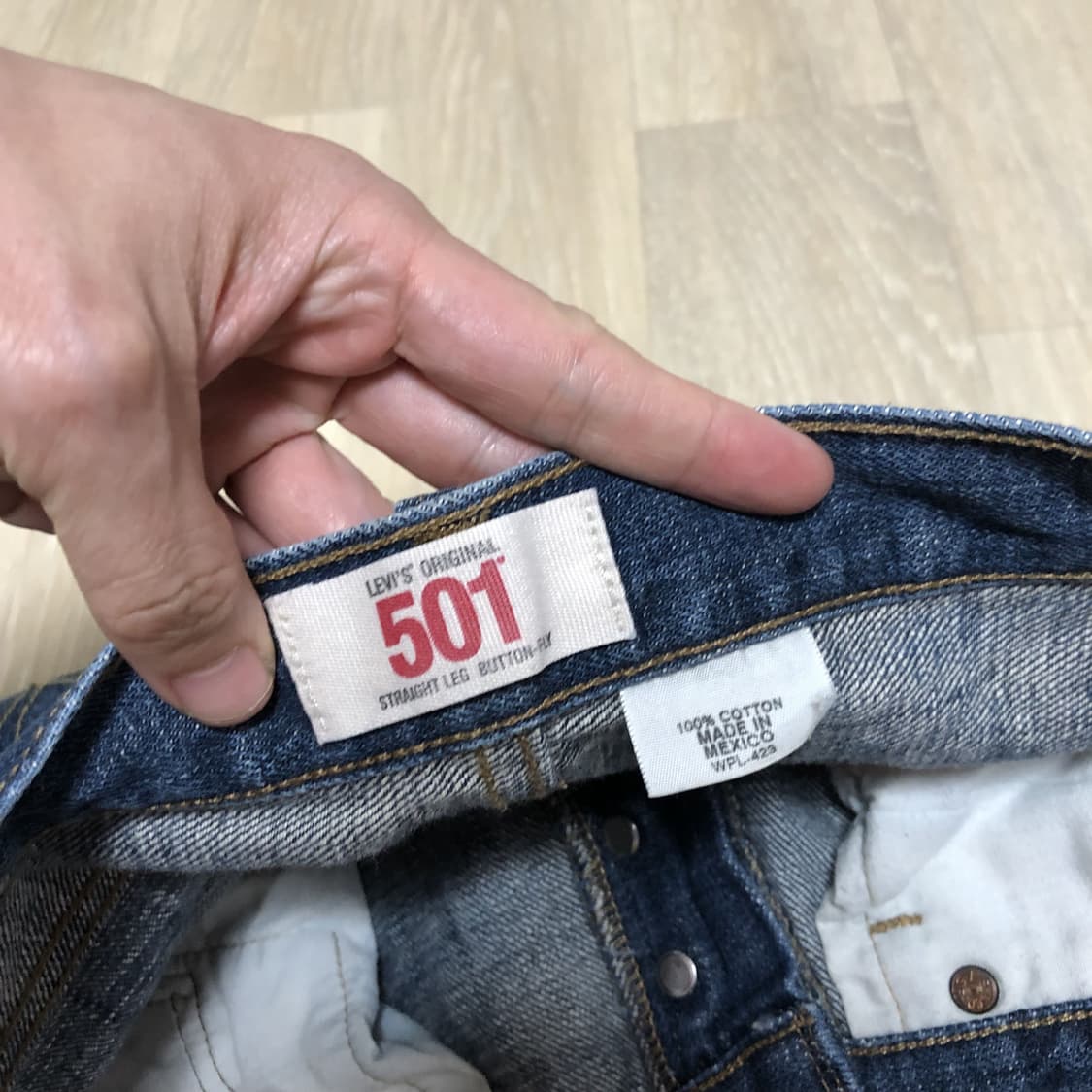 (31) 리바이스 Levis 501 스트레이트핏 타이틀 블루 데님 상품이미지5