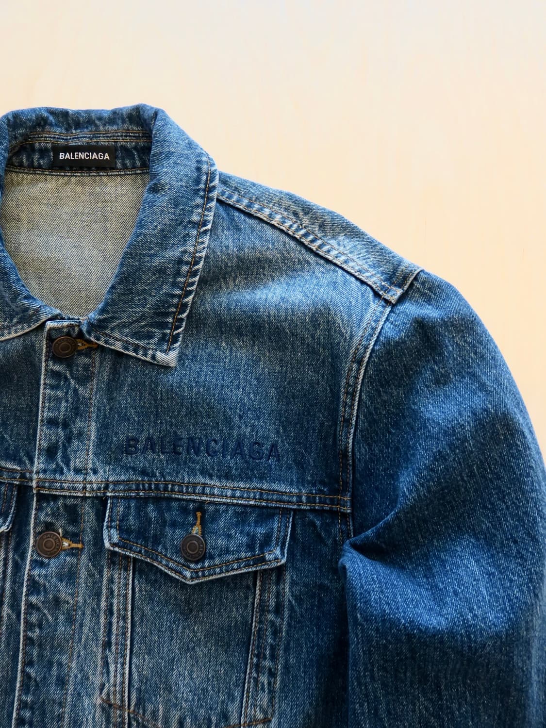 발렌시아가 데님 청자켓 3XL 상품이미지4