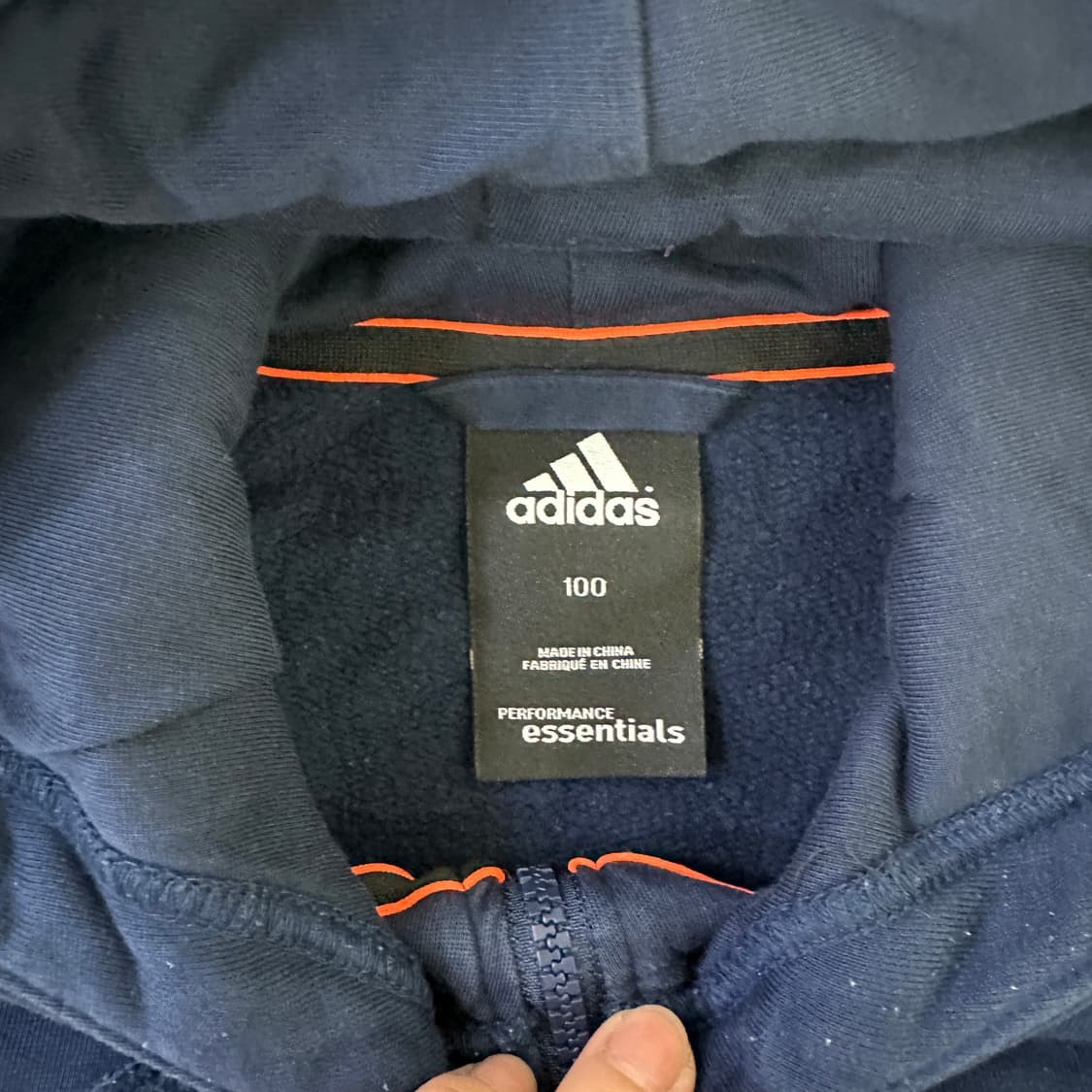 100 아디다스 네이비  후드 집업 0324D 상품이미지2