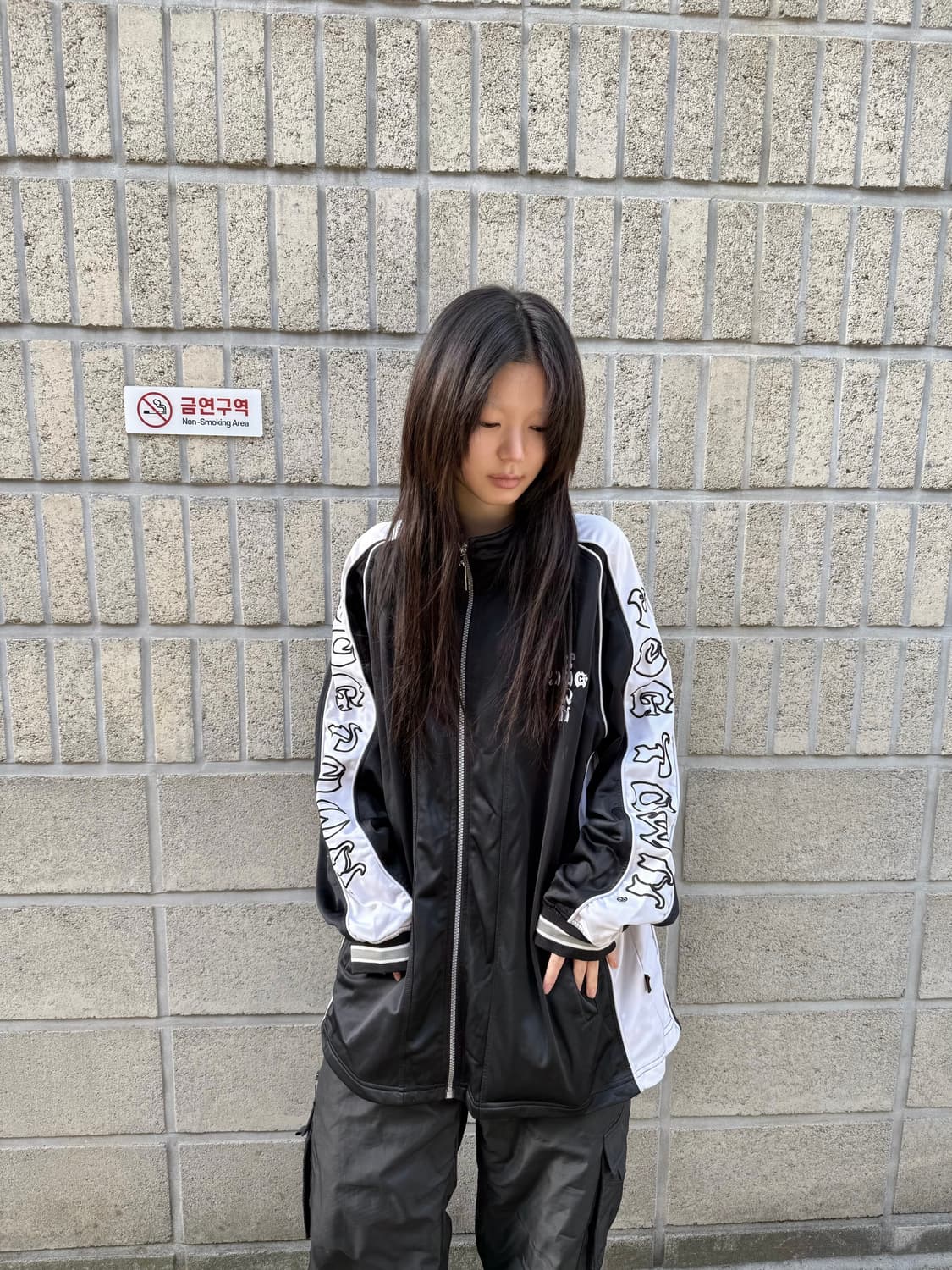 도그타운 오버핏 사이드 로고 집업 상품이미지3