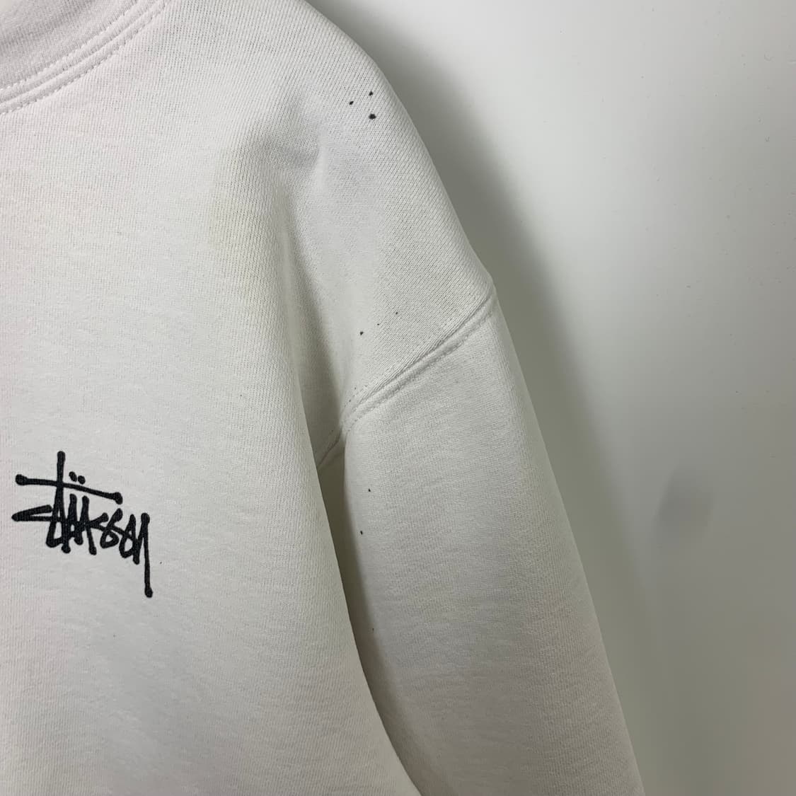 스투시 스탁로고 화이트 후드티 상품이미지10