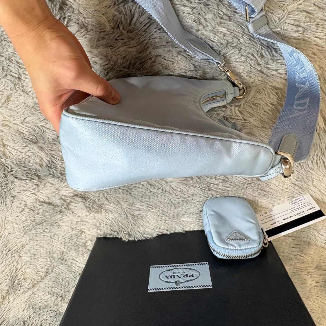 프라다 리나일론 리에디션 2005 테수토 호보백 블루 상품이미지4