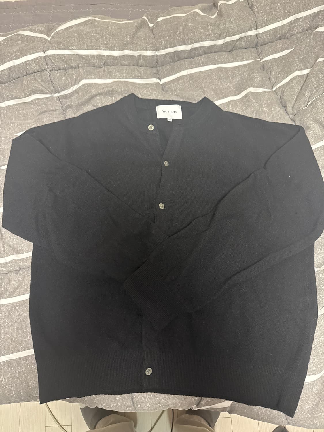 아트이프액츠 Art if acts 홀 가먼트 가디건 블랙 Xl 상품이미지2