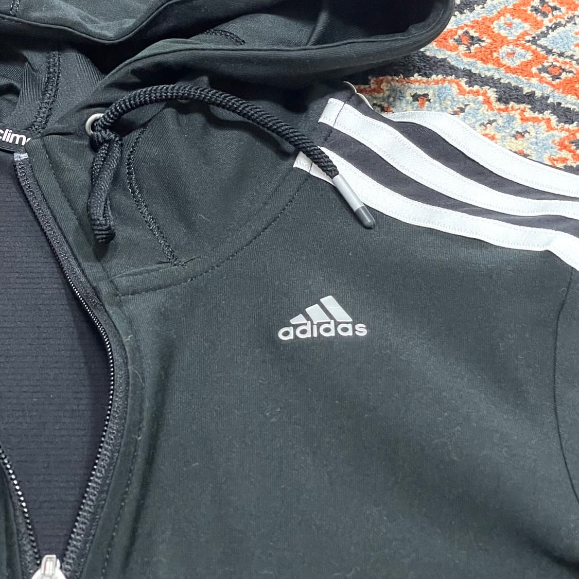 아디다스 삼각로고 블랙 후드집업 져지 자켓 여성 85 상품이미지3