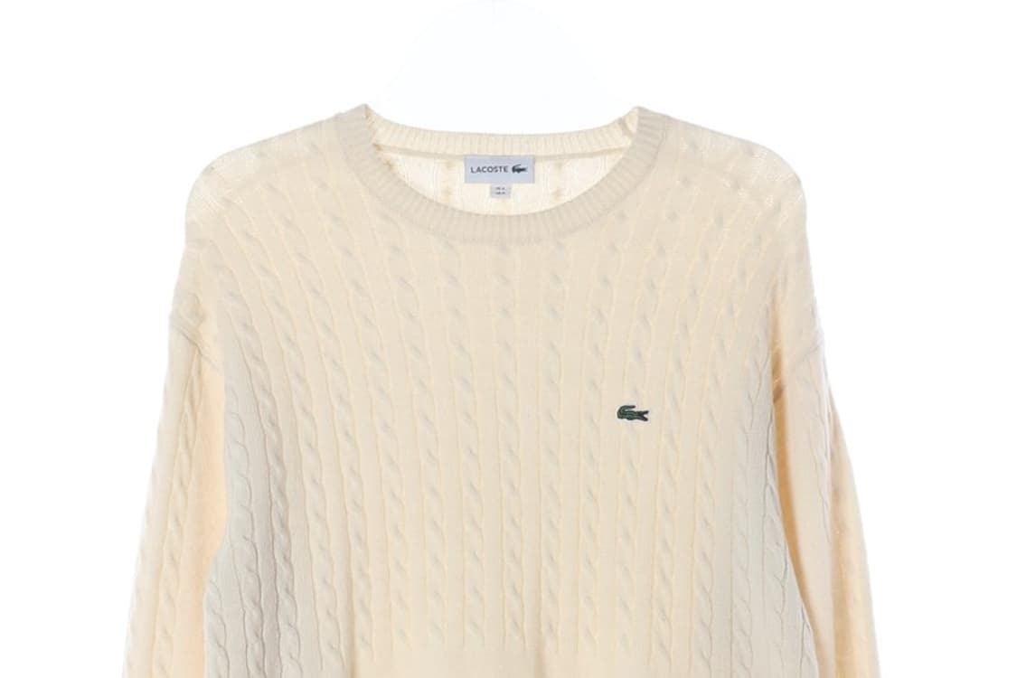 라코스테 울 블렌드 꽈배기 니트 M 상품이미지3
