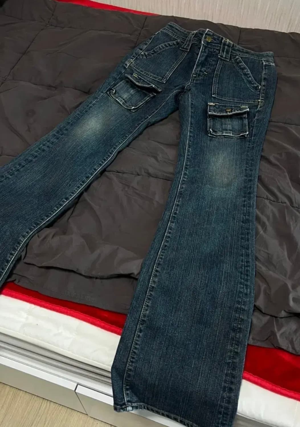 빈티지 , 퀸와사비 부츠컷 바지 ( S / 빈티지 진청 ) 상품이미지1