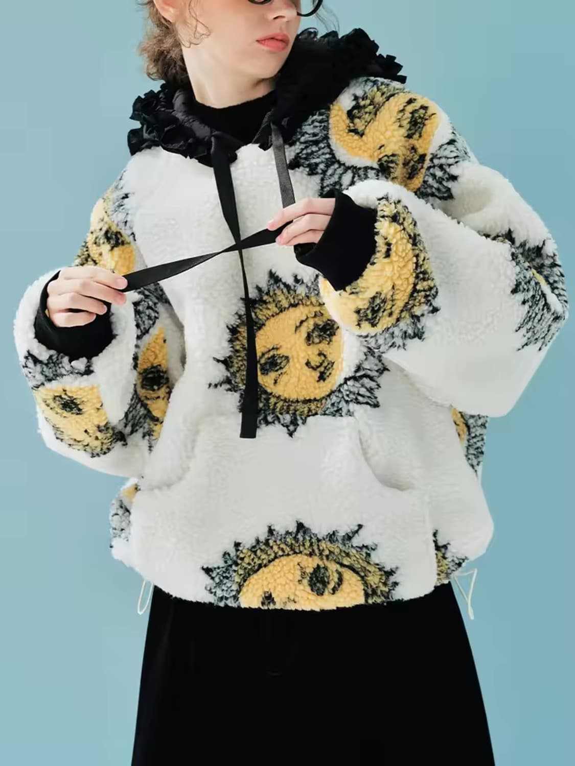 Imakokoni 양털 후리스 후드 상품이미지4