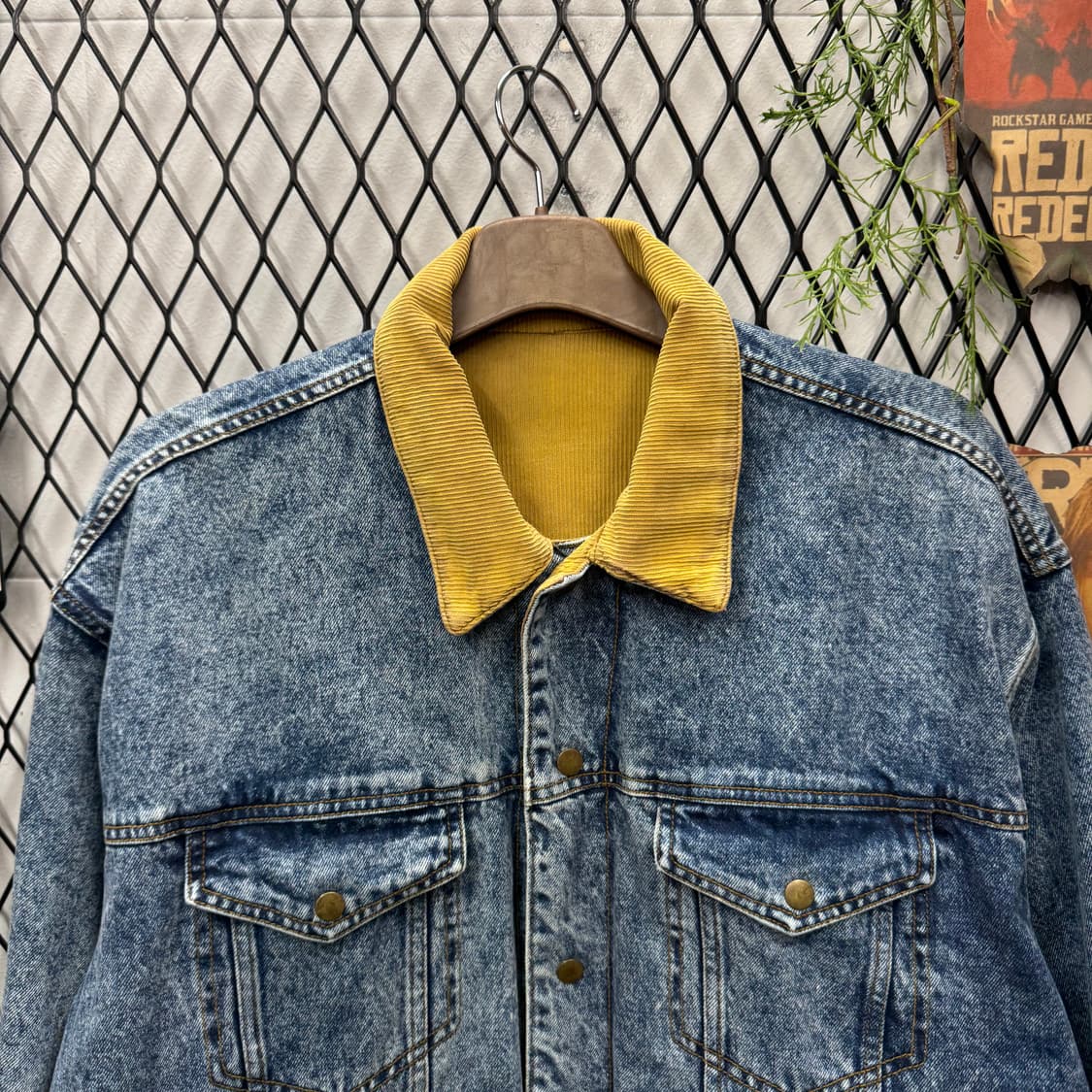 빈티지 리버시블 데님 코듀로이 트러커자켓 옐로우 중청 상품이미지5