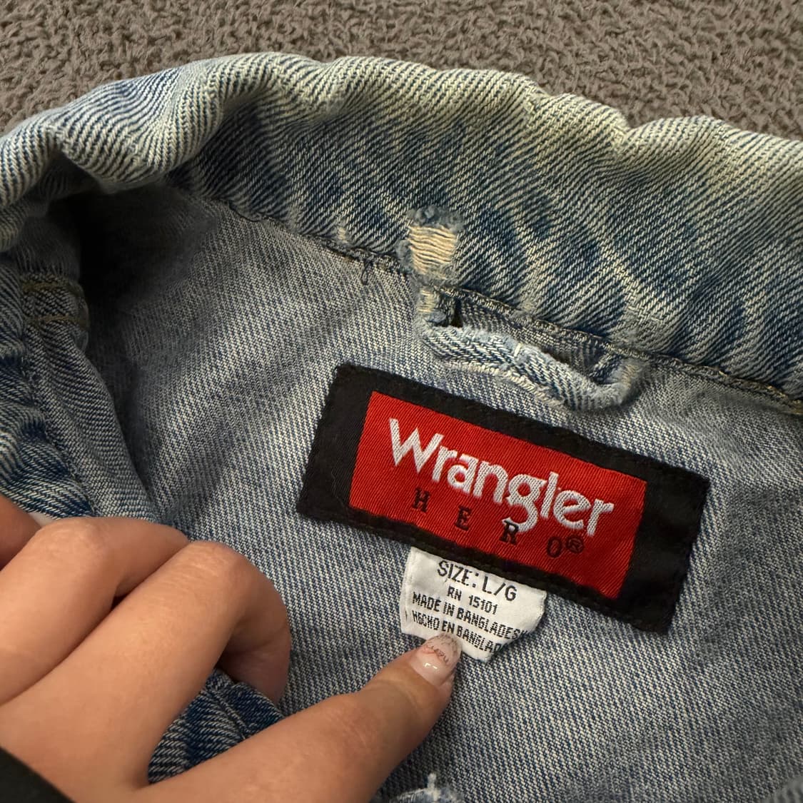 [ 정품/L ] 랭글러 빈티지 데님 트러커 청자켓 상품이미지5