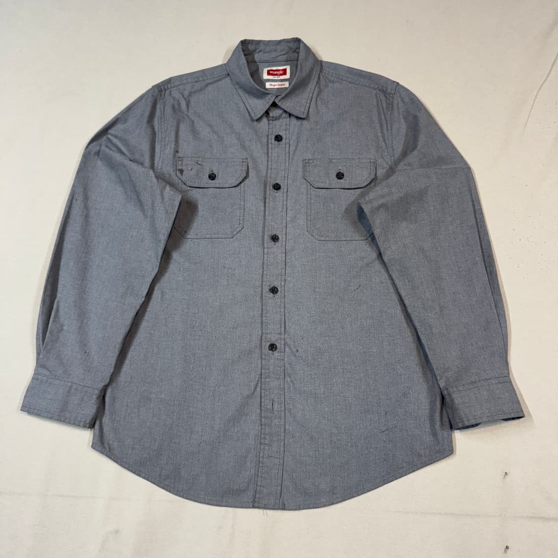 M) Wrangler 랭글러 투포켓 워크웨어 코튼 셔츠 그레이 상품이미지2