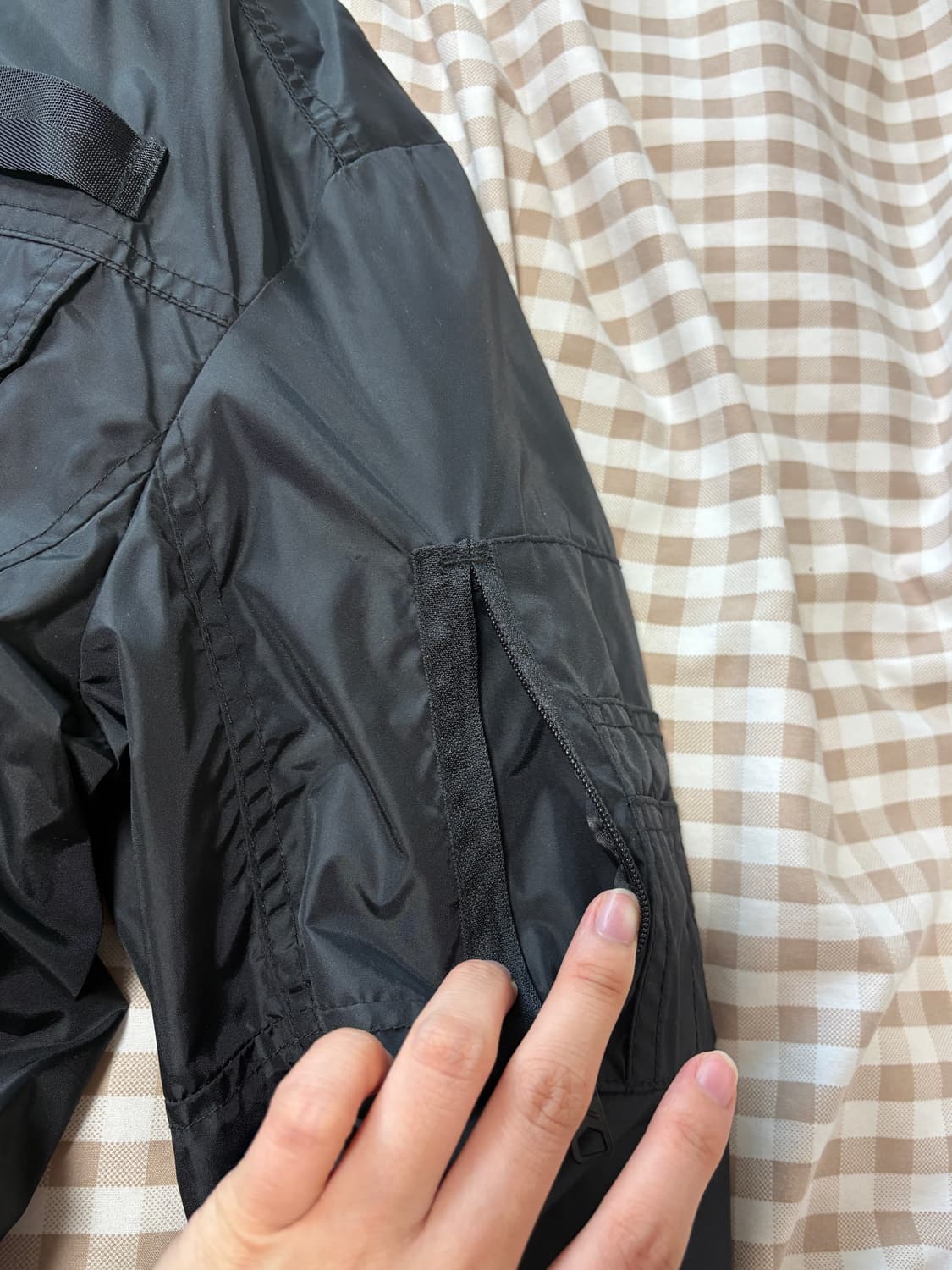 버커루 나일론 봄버 블루종 바람막이 자켓 L 상품이미지4