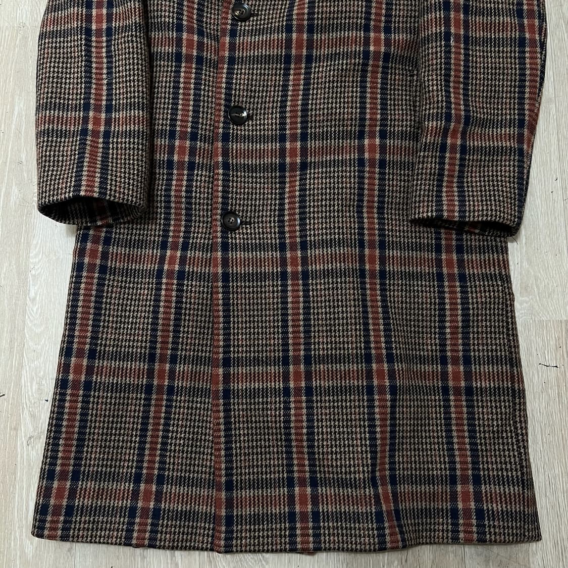 앤드지 남성 클래식 모직 체크 싱글 코트 M/95  상품이미지3