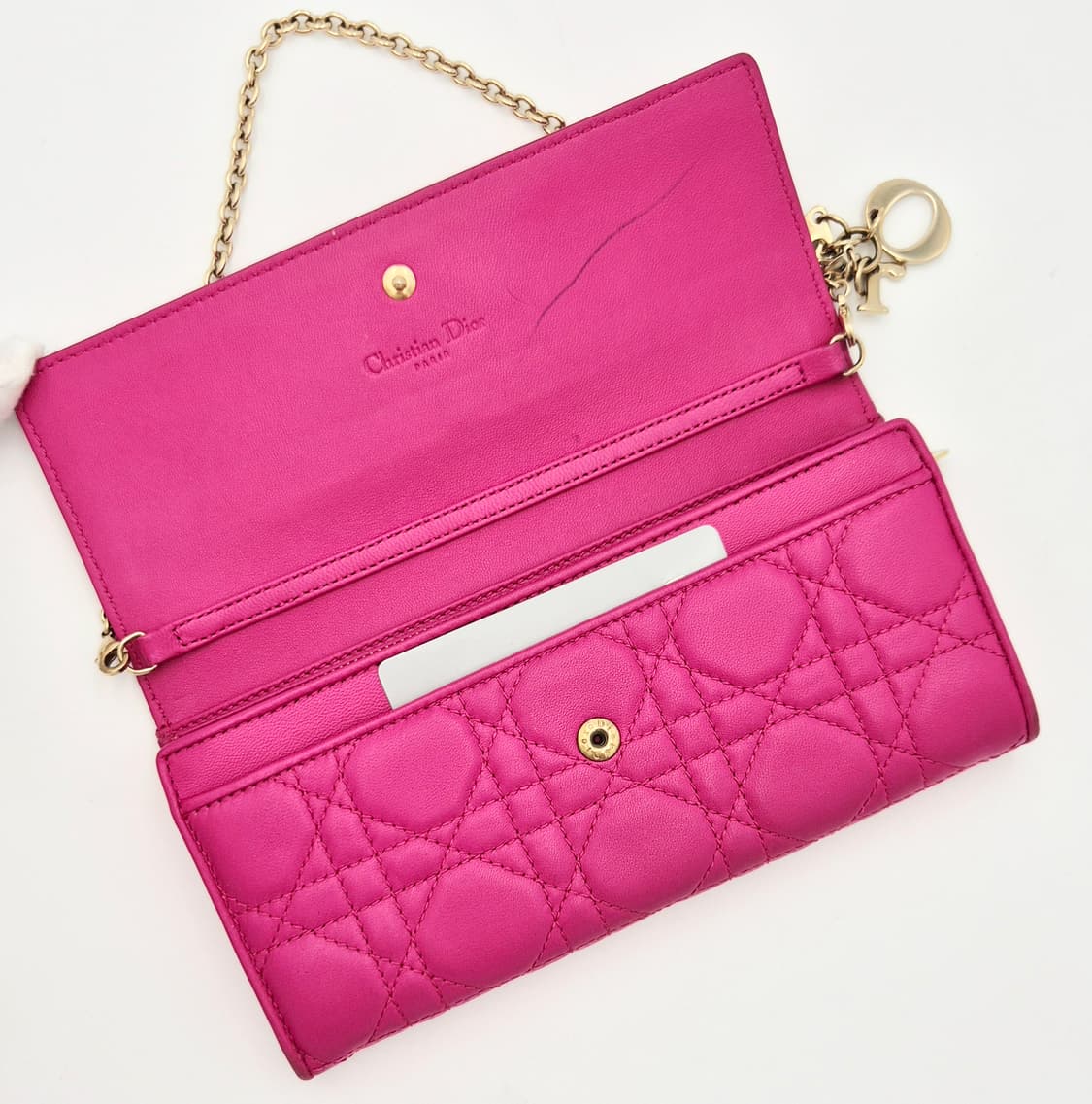 디올 레이디 디올 까나쥬 핑크 체인 장지갑 상품이미지10