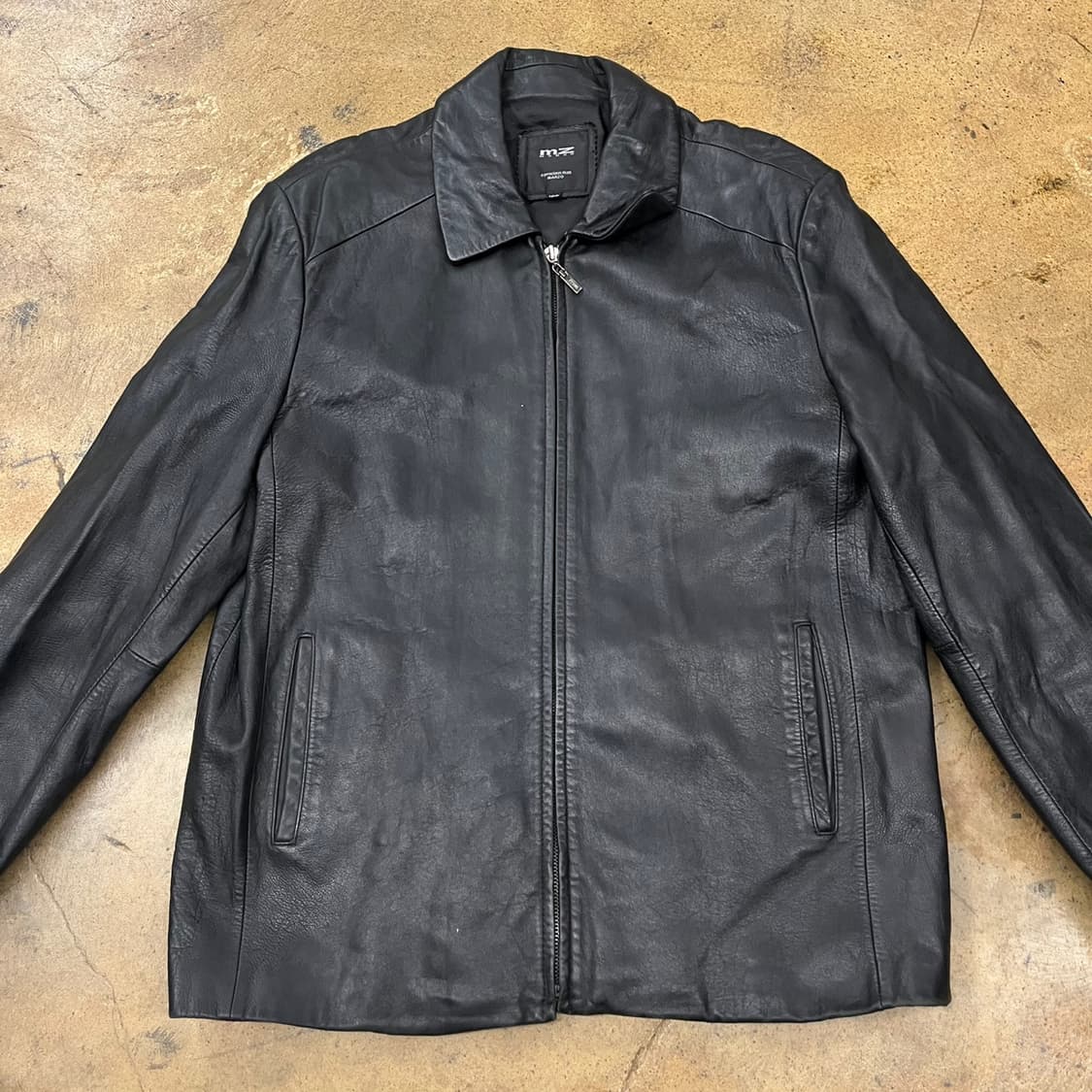 [정품/100] m.z 엠지 블랙 가죽 자켓 b19 상품이미지2