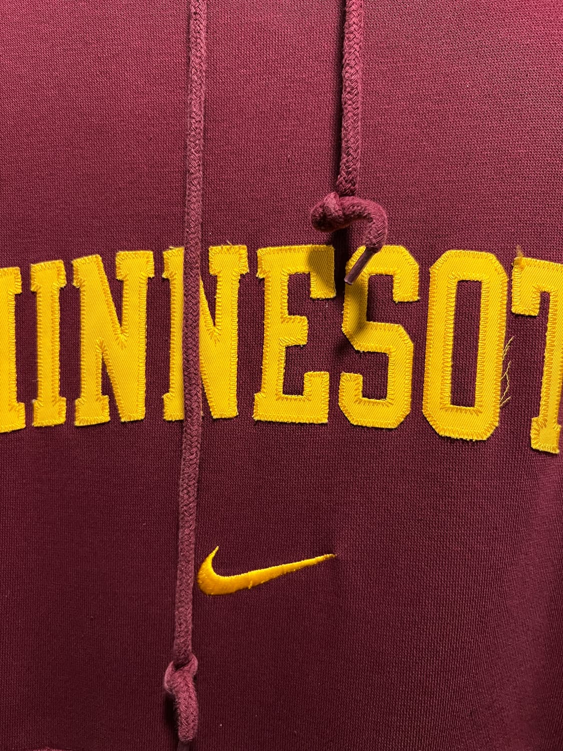 [M]나이키 USA MINESOTA 버건디 후드 티셔츠 상품이미지4