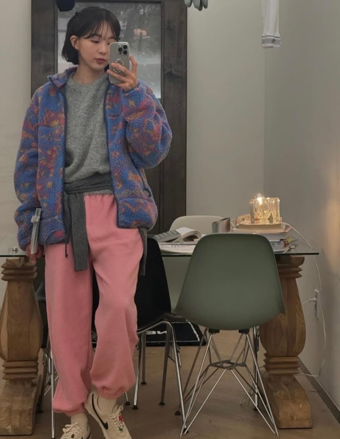 디스이즈네버댓 T 셰르파 후리스 바이올렛 M 상품이미지3