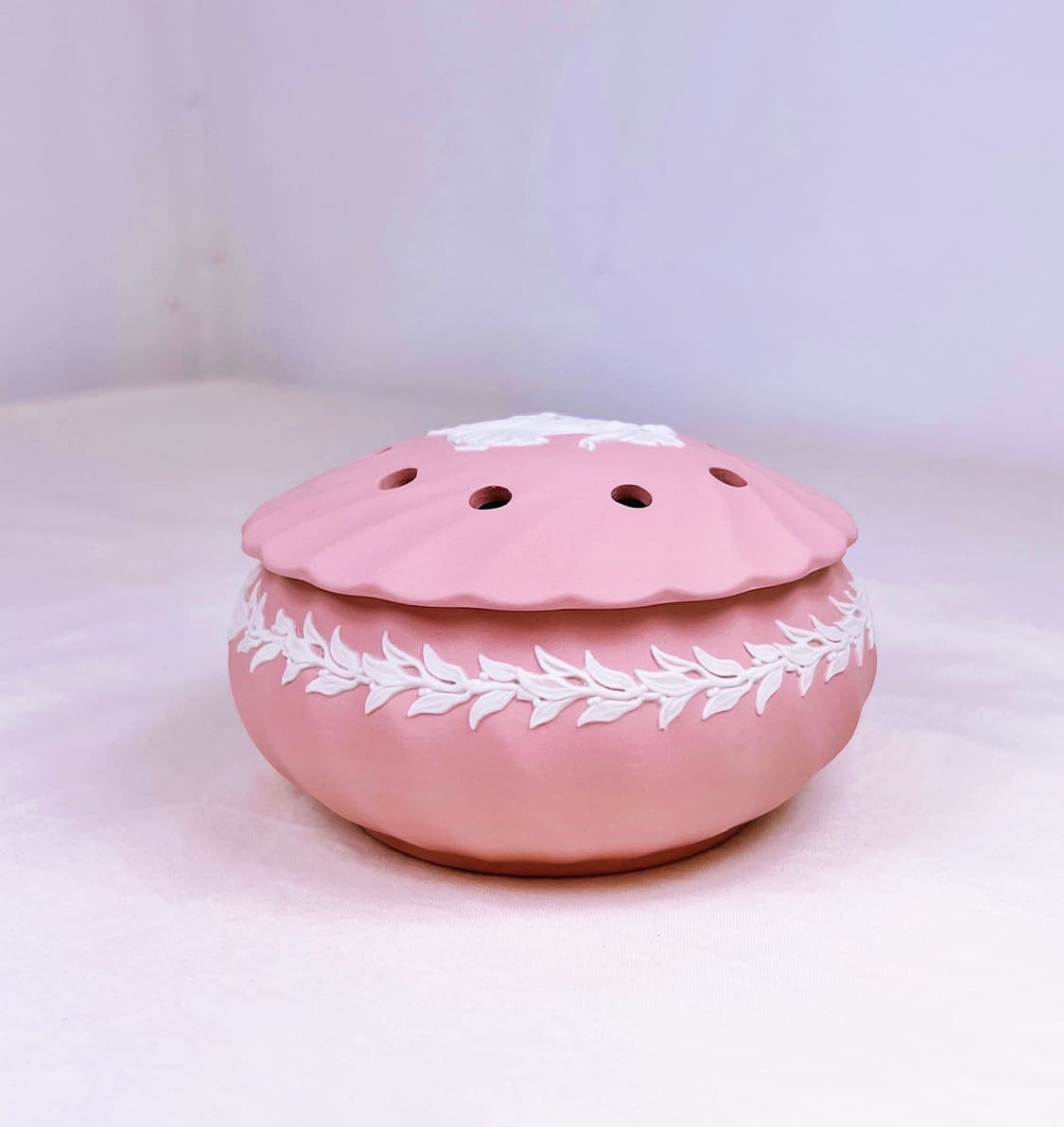 [영국엔틱] 웨지우드 제스퍼웨어 댄싱아워 포푸리 보석함_ 핑크 상품이미지4