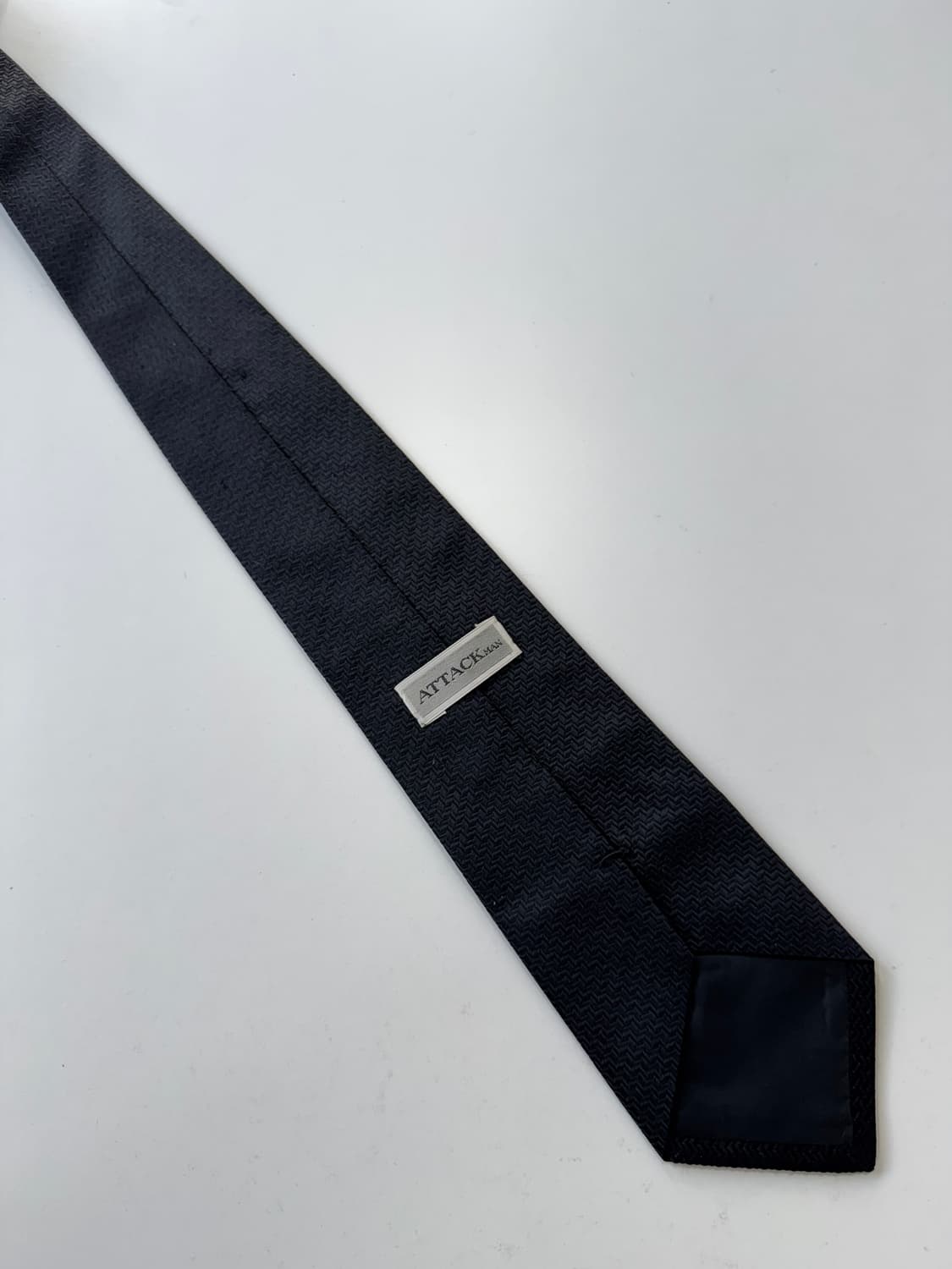 블랙 실크 넥타이 9.5cm 상품이미지3