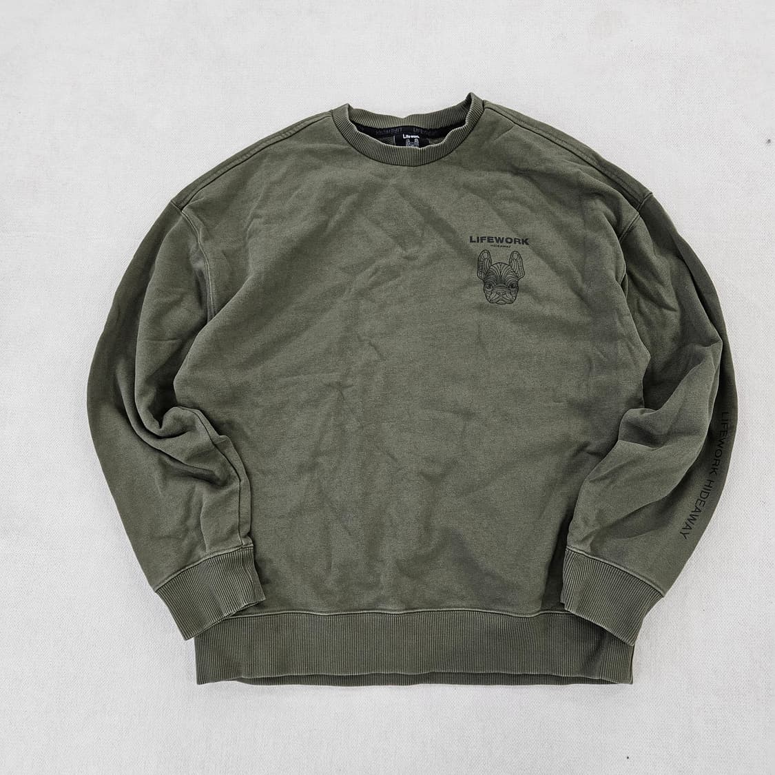 [M] 라이프워크 스몰로고 불독 맨투맨 0115YH2 상품이미지2