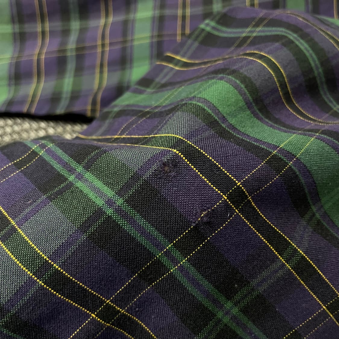 폴로 랄프로렌 퍼플 그린 체크 패턴 긴팔 셔츠 L 상품이미지6