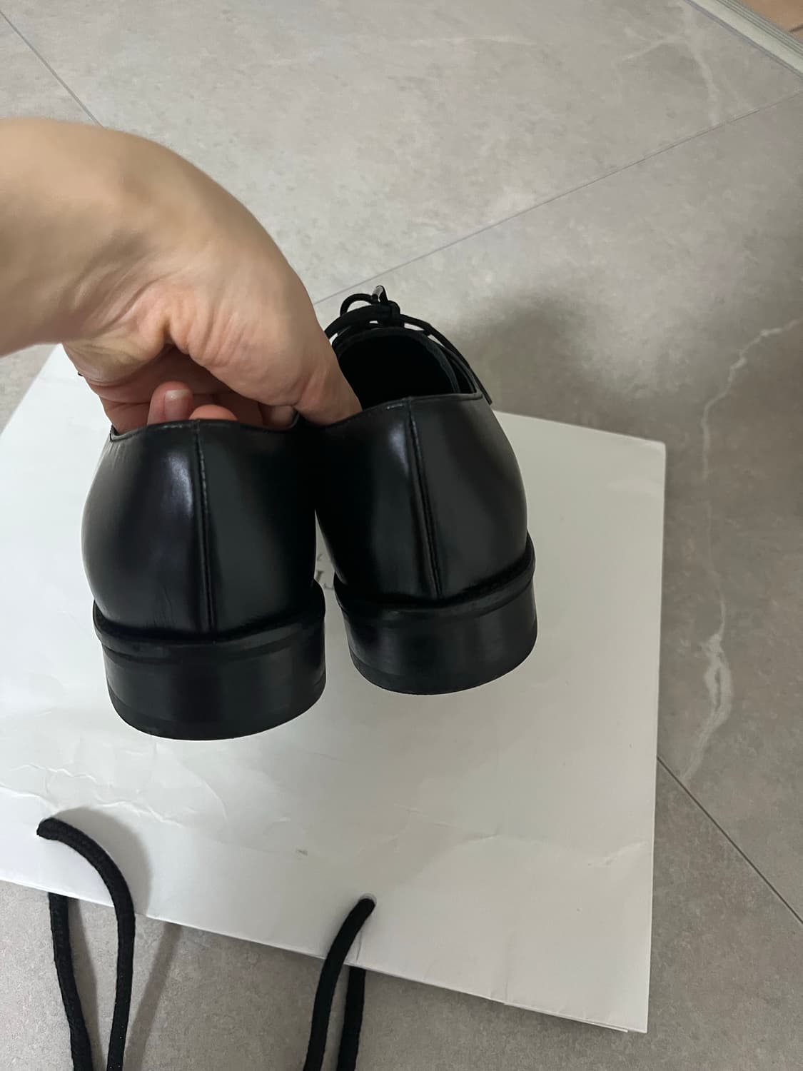 문달 양가죽 블랙 옥스퍼드화 상품이미지2
