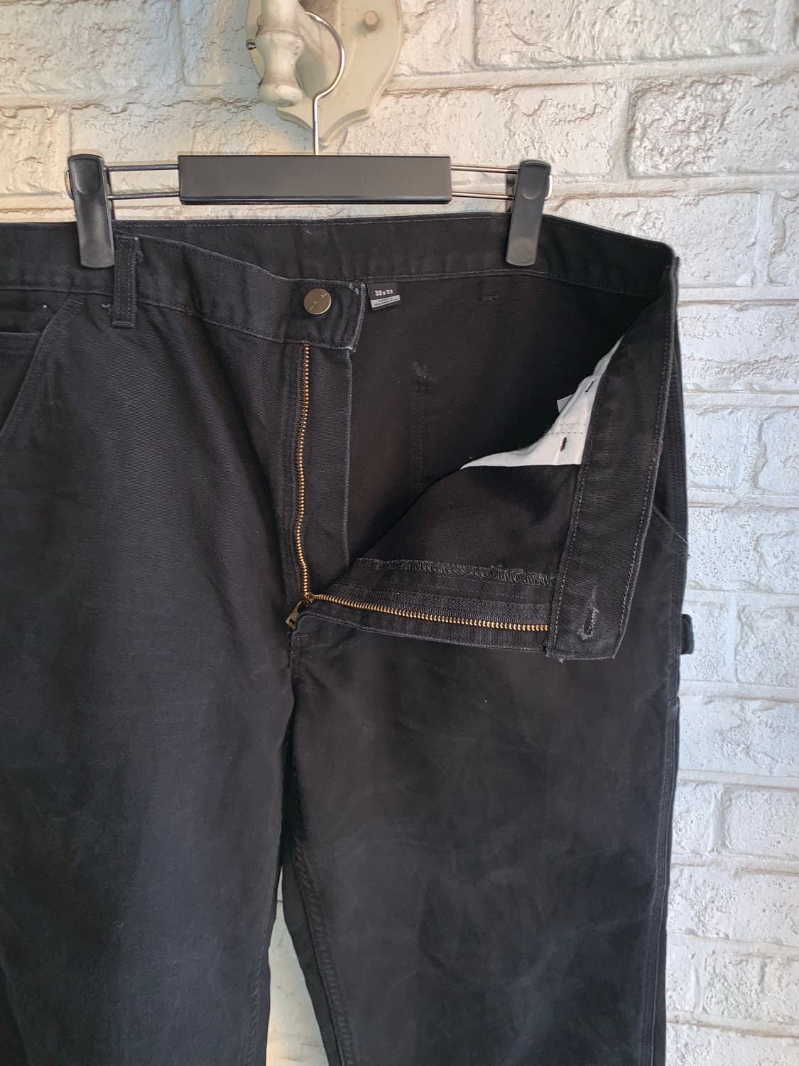 칼하트 블랙 헤비 캔버스 팬츠  상품이미지5