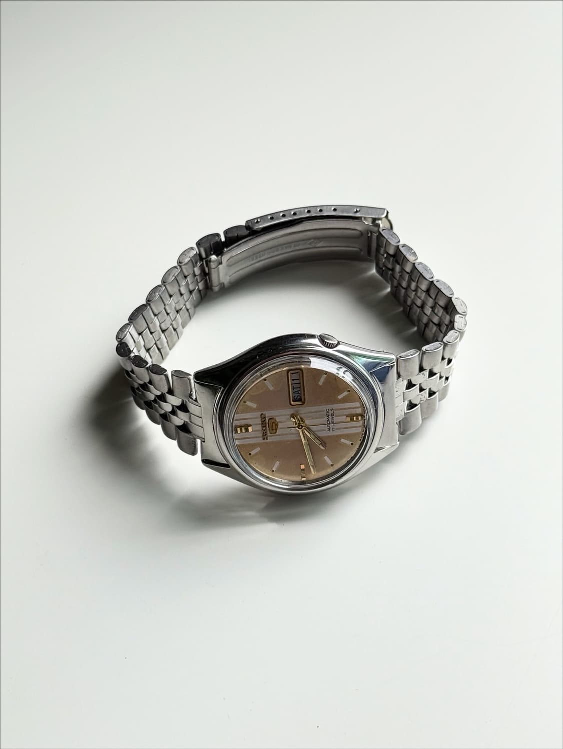 90s Seiko5 Autmatic Vintage Metal Watch 상품이미지3