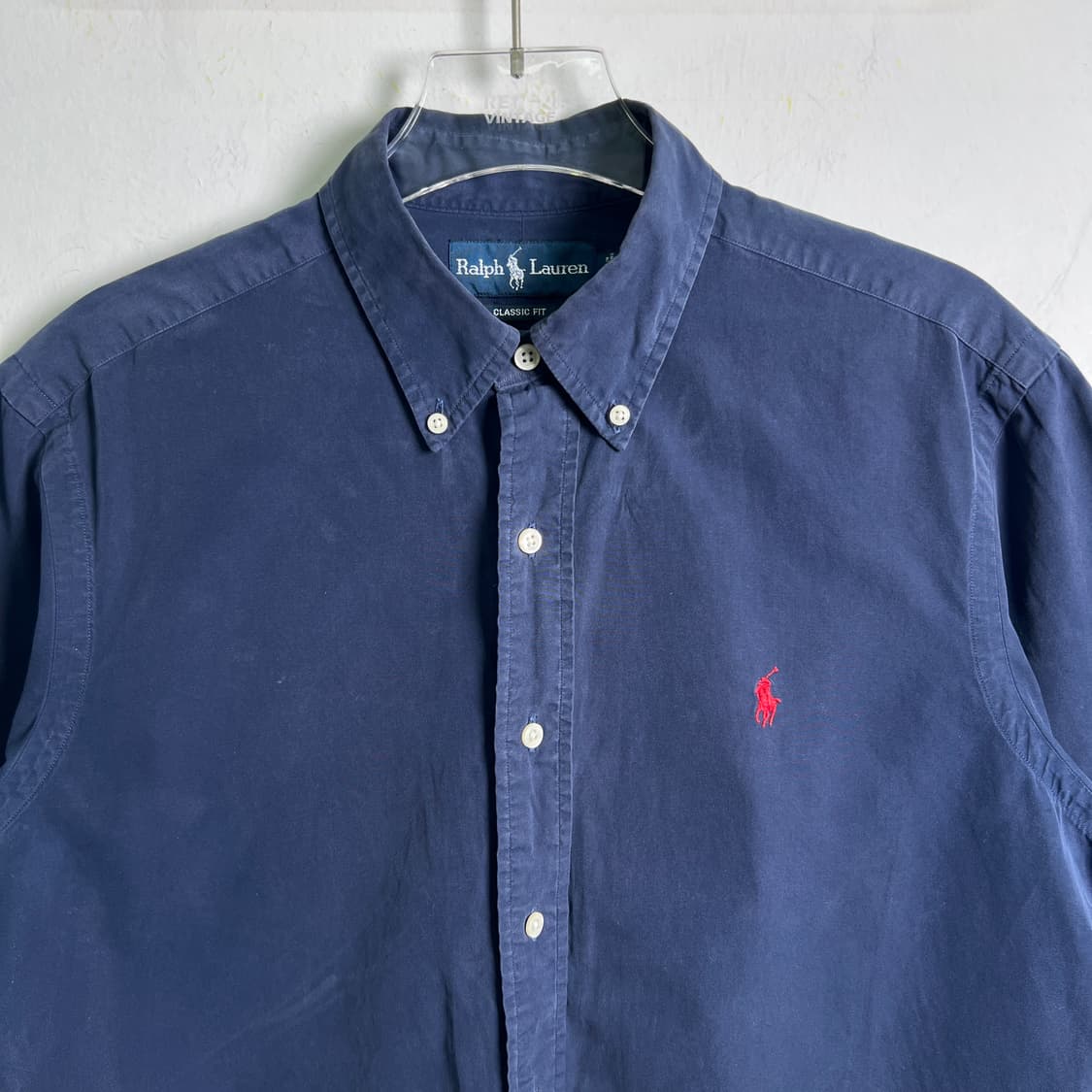 폴로 랄프로렌 네이비 반팔 셔츠 M 상품이미지4