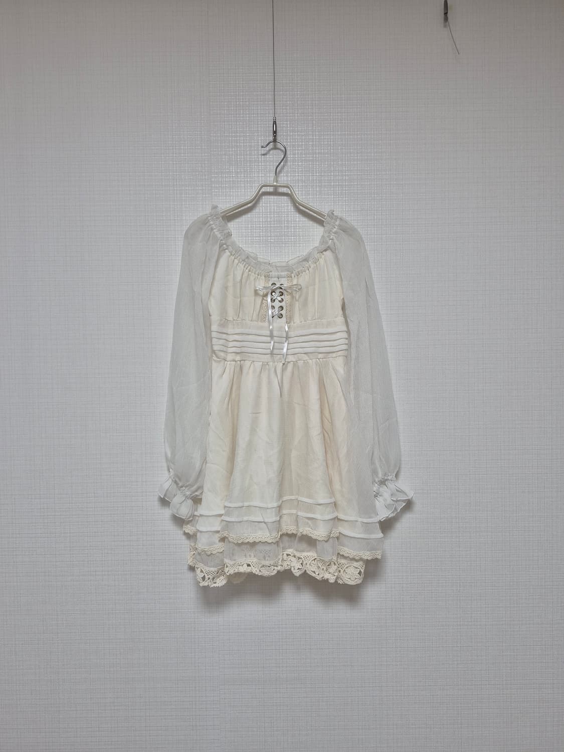 리즈리사 샘플 초고전템 히메갸루 원피스 아이보리 상품이미지1