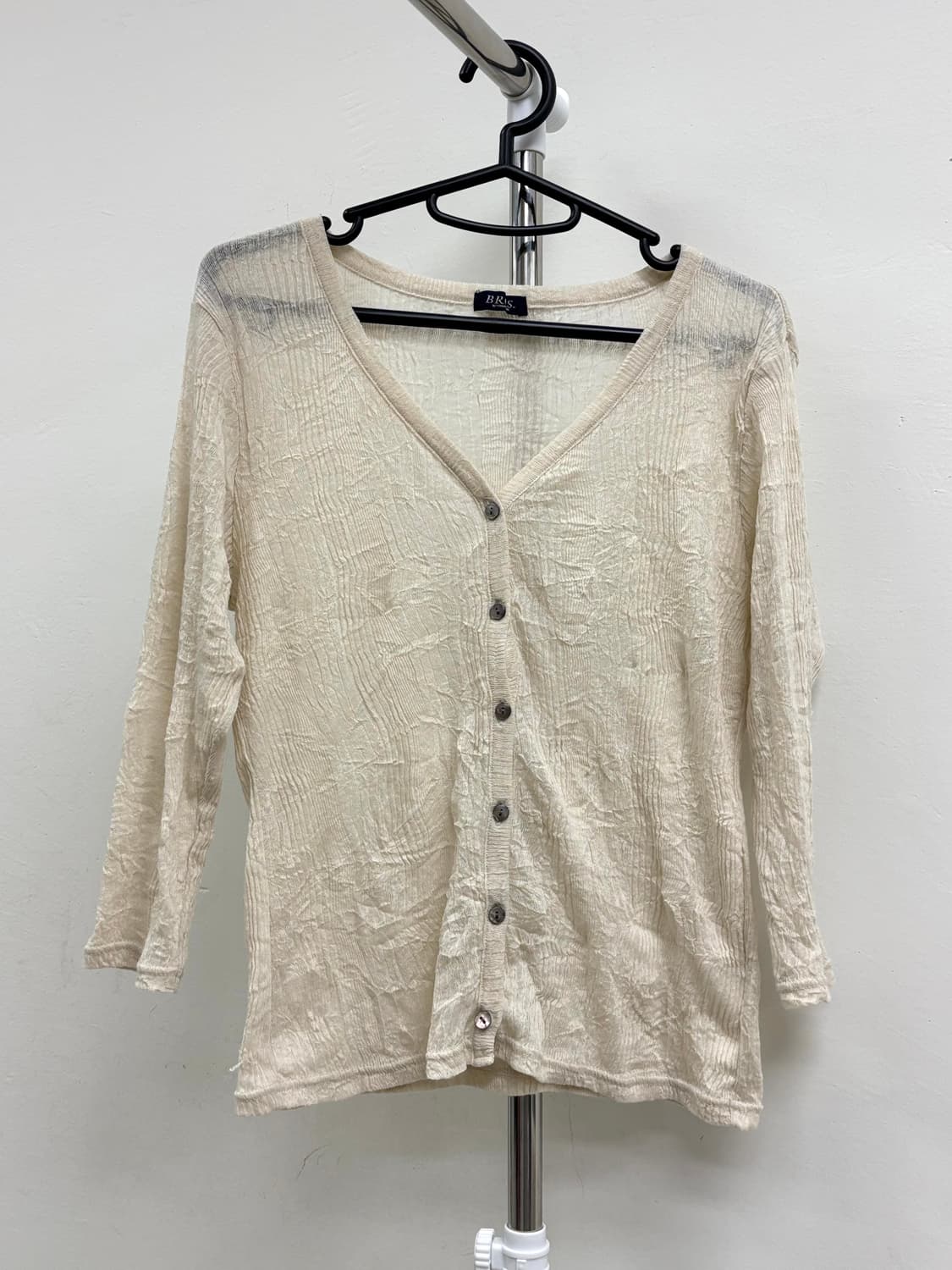 빈티지 아이보리 플리츠 가디건 상품이미지5